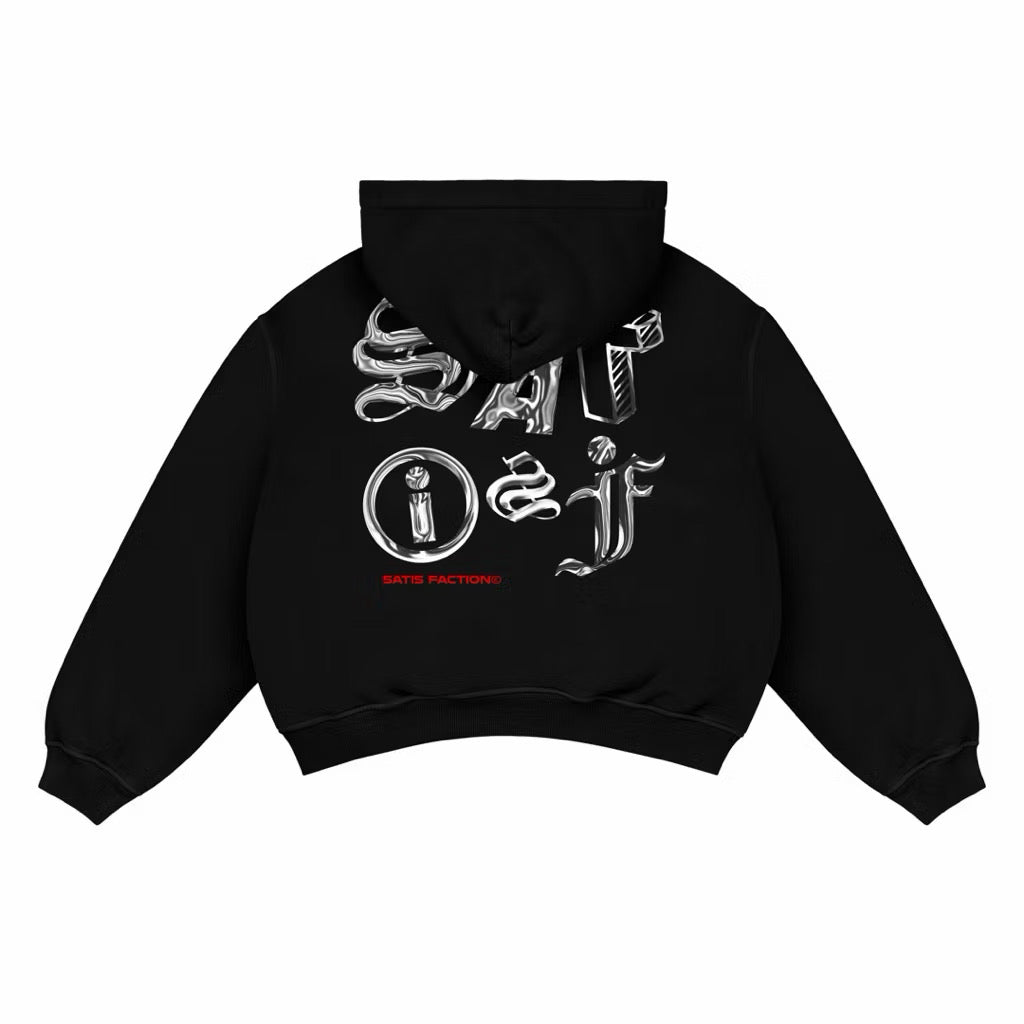 Satisfaction Hoodie Boxy Zipper Chrome Hoodie