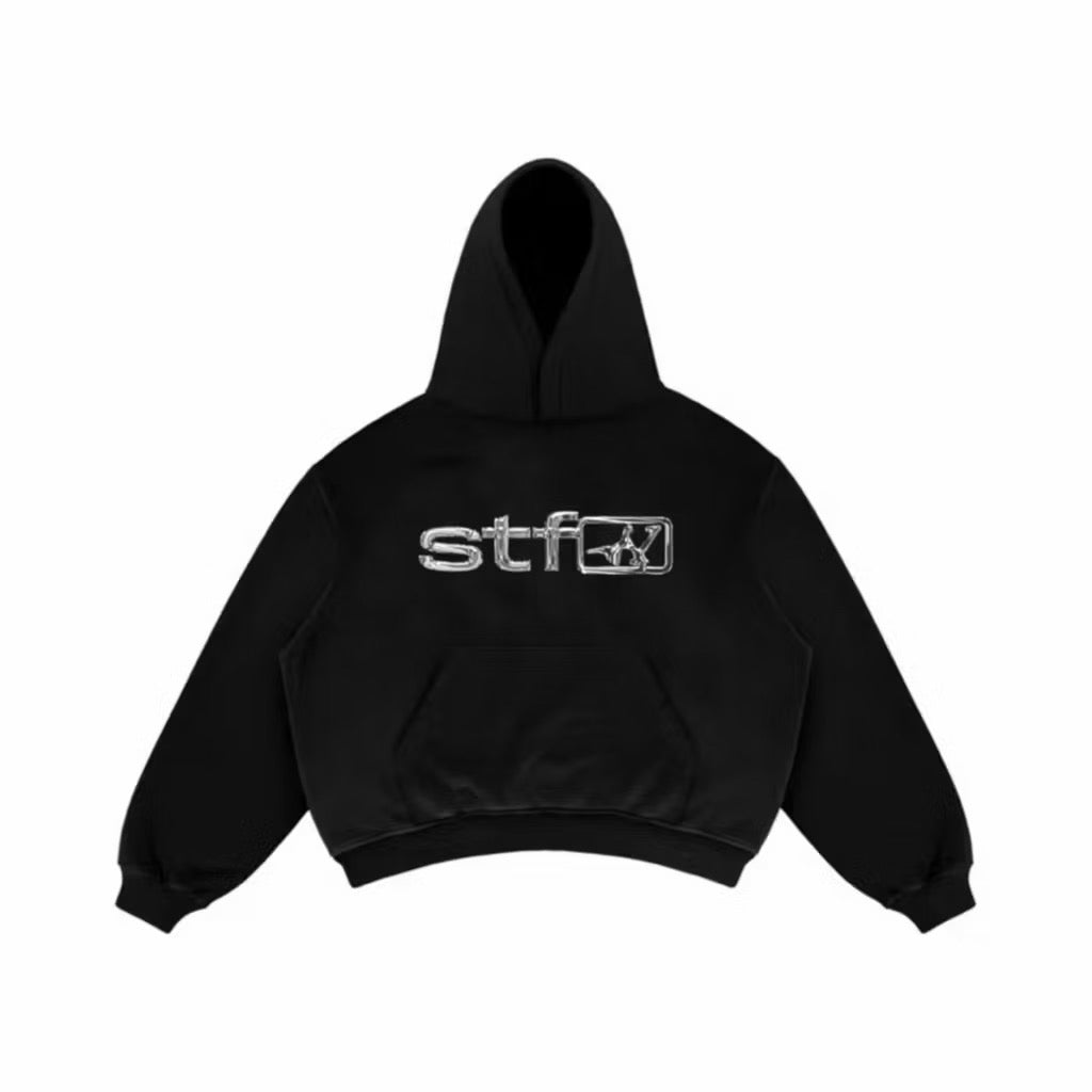 Satisfaction Hoodie Boxy Zipper Chrome Hoodie