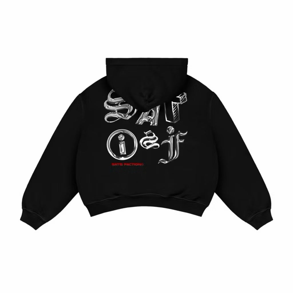 Satisfaction Hoodie Boxy Zipper Chrome Hoodie