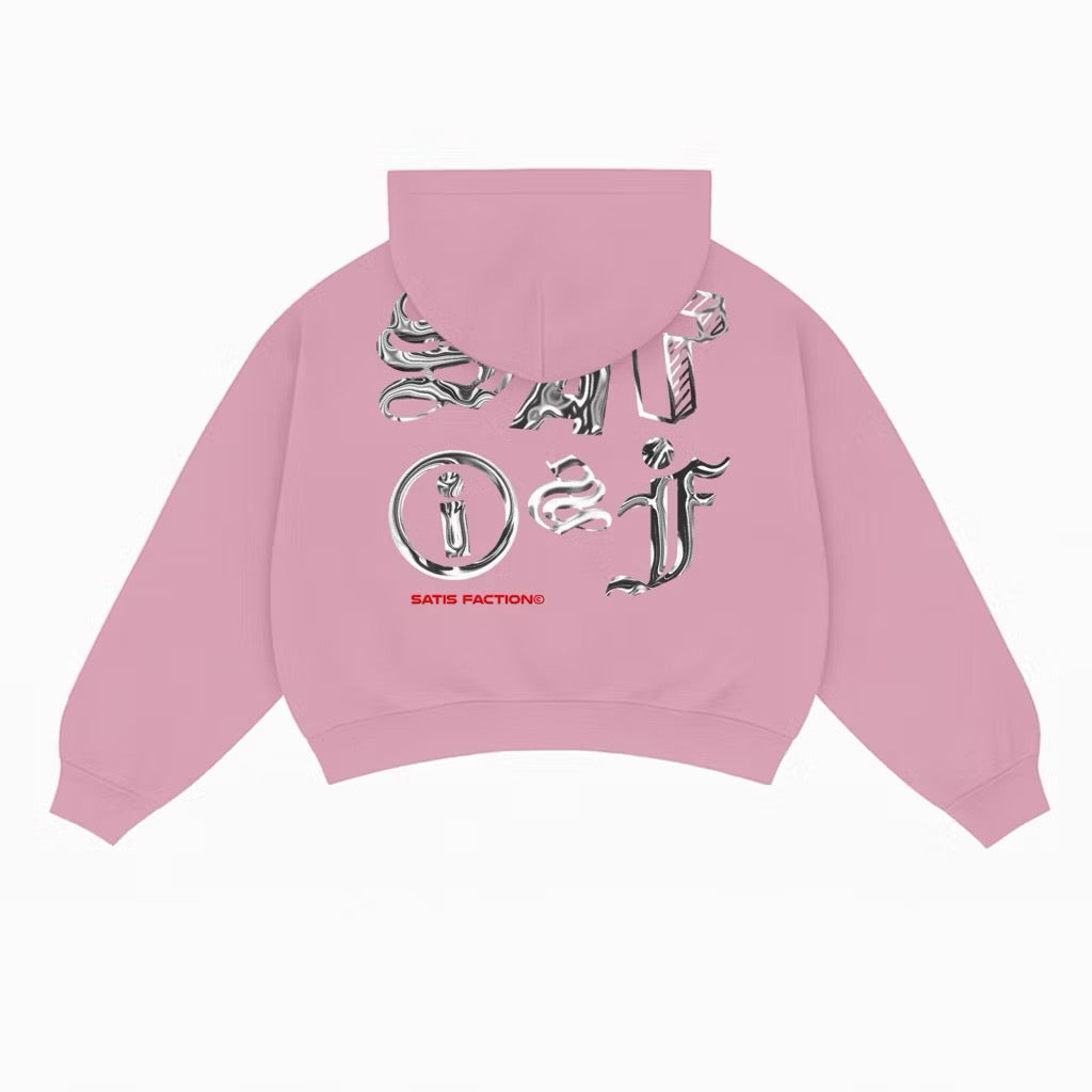 Satisfaction Hoodie Boxy Zipper Chrome Hoodie