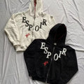 ZIP HOODIE BOXY CUT SHINING KISSES EDITION 330-400GRAM COTTON FLEECE